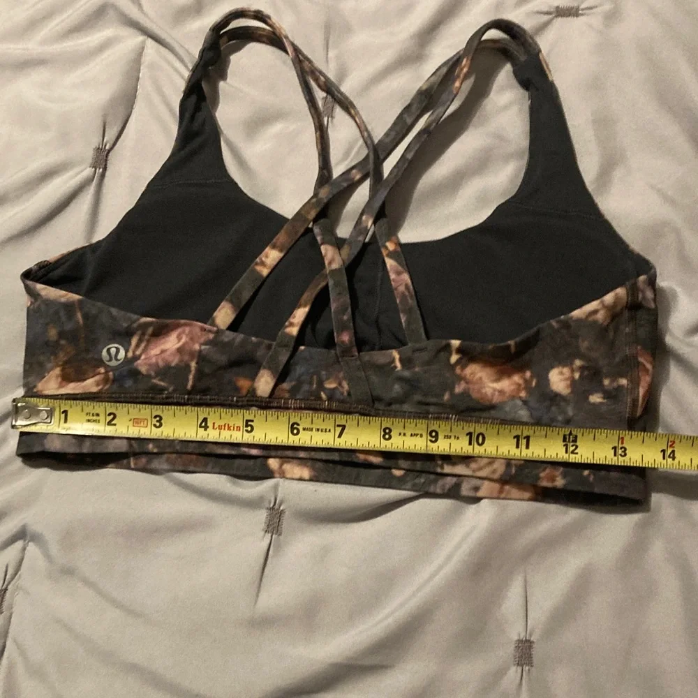 Lululemon Athletica Floral Print Sports Bra - Black and Brown - Picture 4 of 4